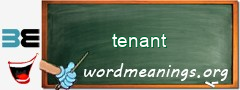 WordMeaning blackboard for tenant